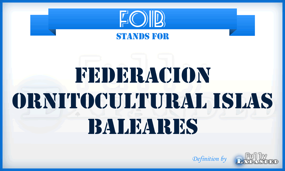 FOIB - Federacion Ornitocultural Islas Baleares