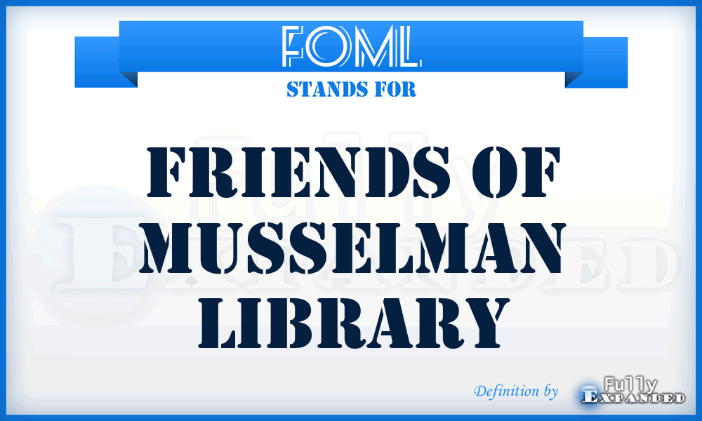 FOML - Friends of Musselman Library