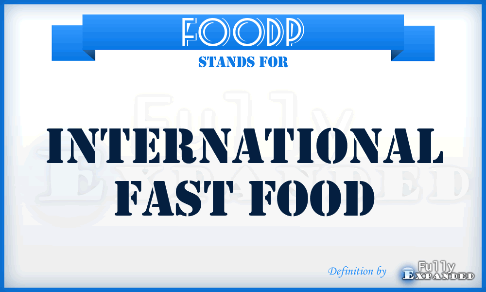FOODP - International Fast Food
