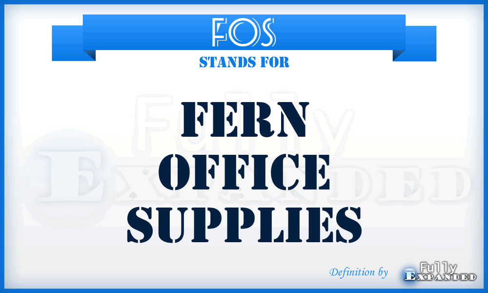 FOS - Fern Office Supplies