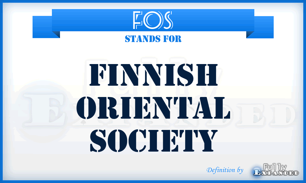FOS - Finnish Oriental Society