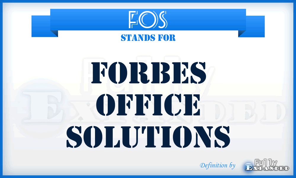 FOS - Forbes Office Solutions