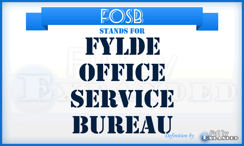 FOSB - Fylde Office Service Bureau