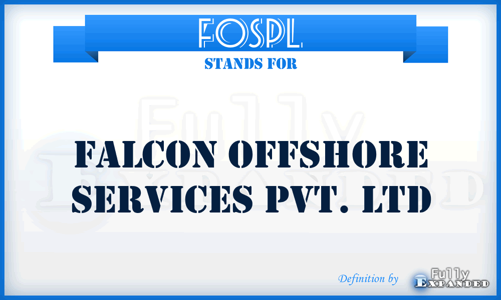 FOSPL - Falcon Offshore Services Pvt. Ltd