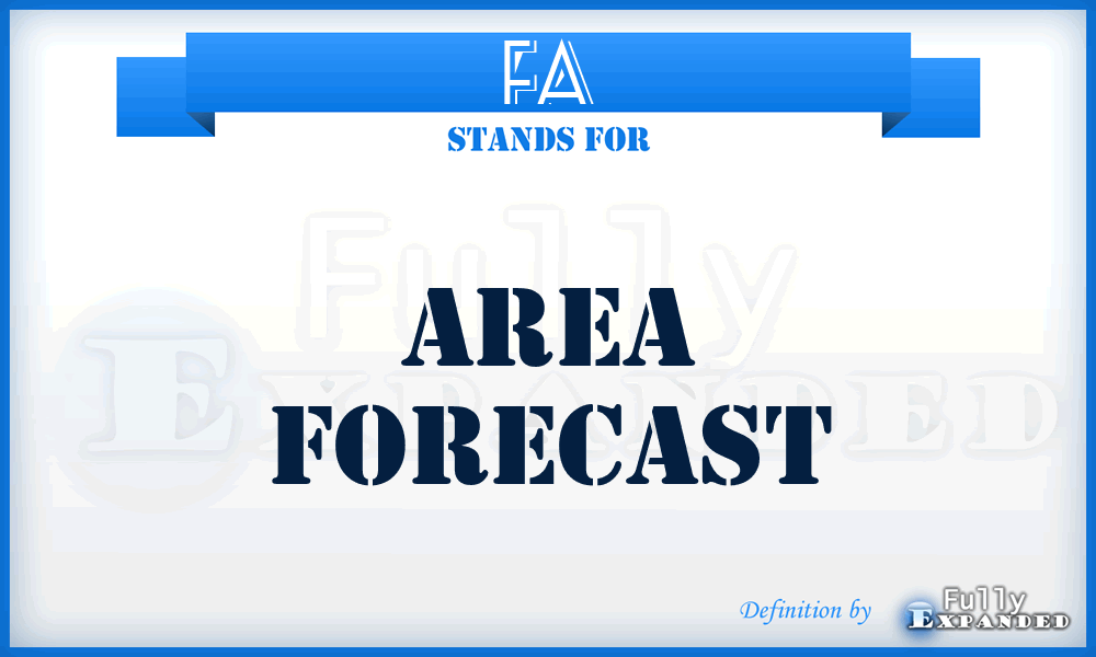 FA - Area Forecast