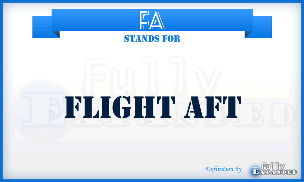 FA - Flight Aft