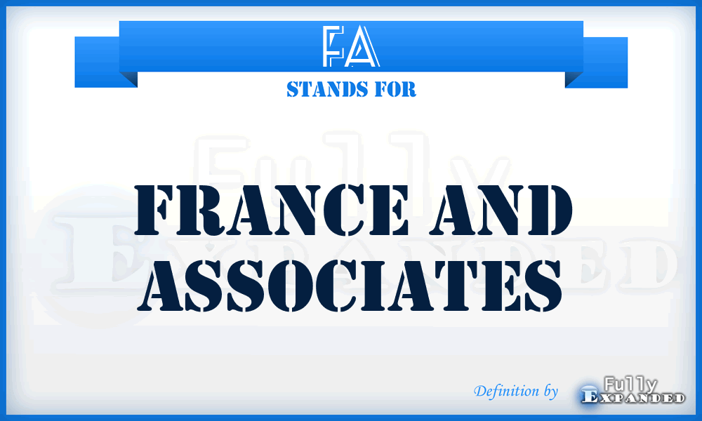 FA - France and Associates