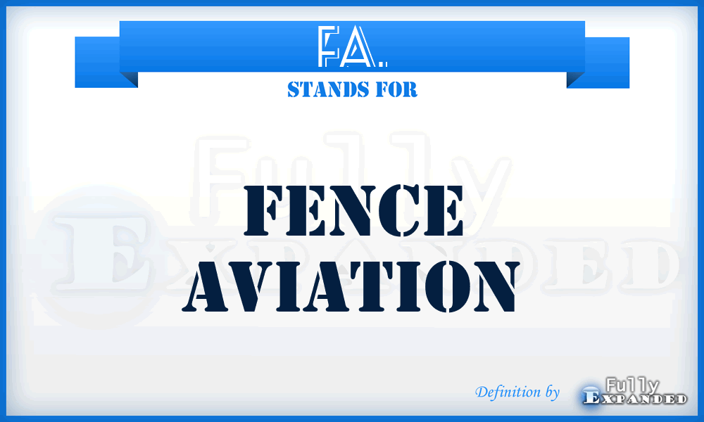FA. - fence Aviation