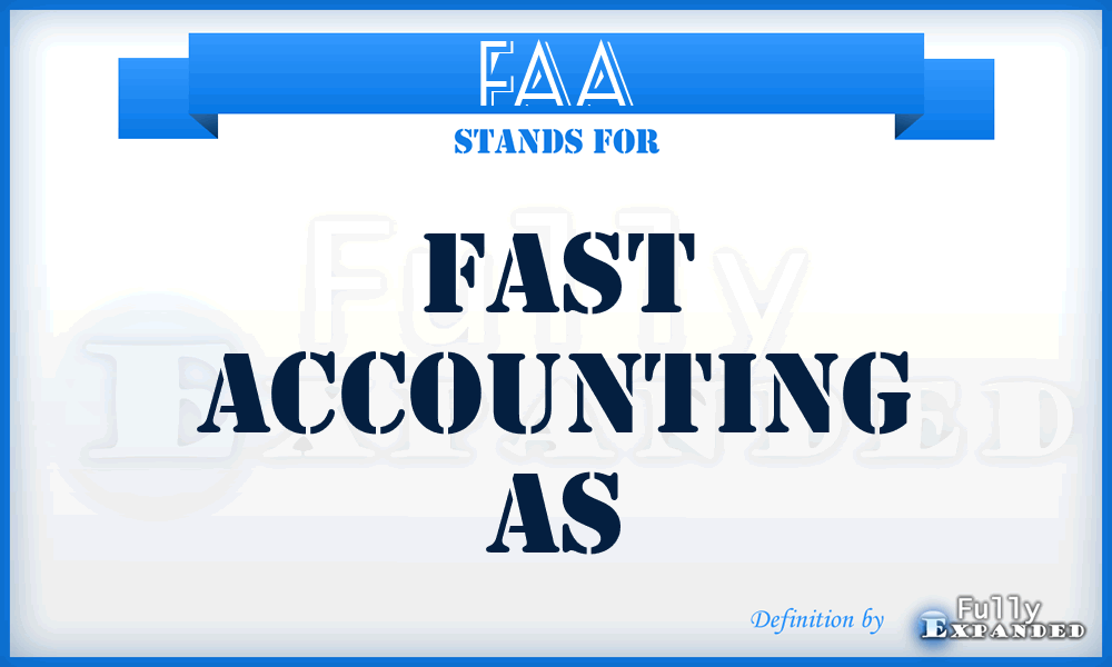 FAA - Fast Accounting As