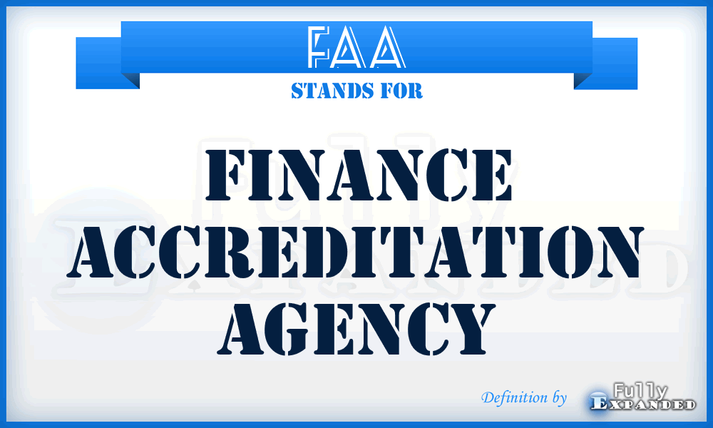 FAA - Finance Accreditation Agency