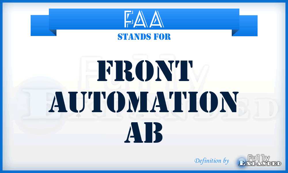FAA - Front Automation Ab