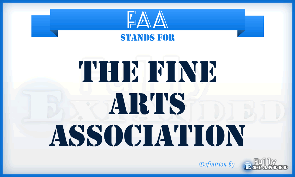 FAA - The Fine Arts Association