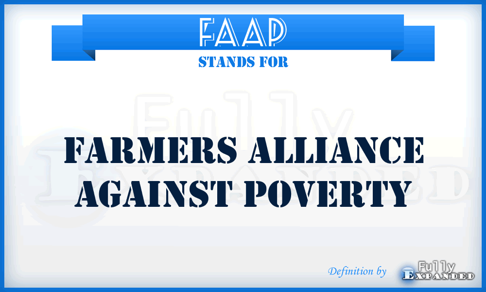 FAAP - Farmers Alliance Against Poverty