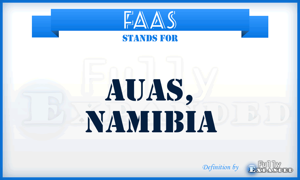 FAAS - Auas, Namibia
