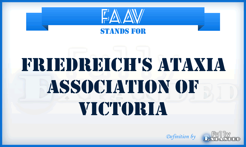 FAAV - Friedreich's Ataxia Association of Victoria
