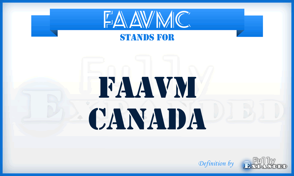 FAAVMC - FAAVM Canada