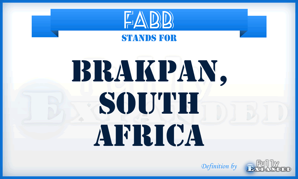 FABB - Brakpan, South Africa