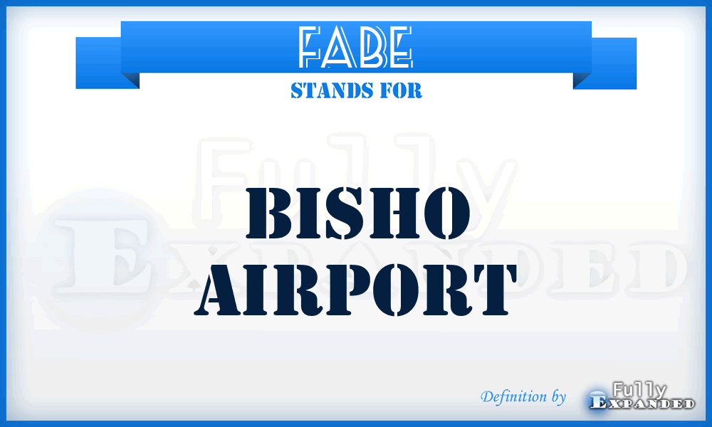 FABE - Bisho airport