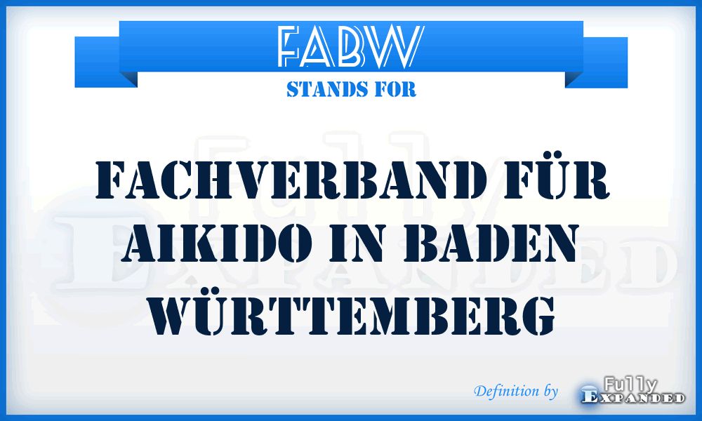 FABW - Fachverband für Aikido in Baden Württemberg