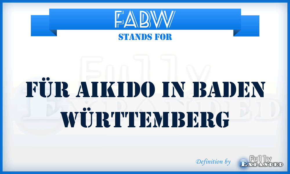 FABW - für Aikido in Baden Württemberg