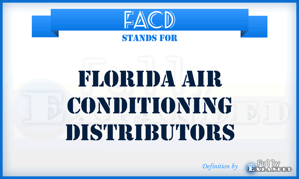 FACD - Florida Air Conditioning Distributors