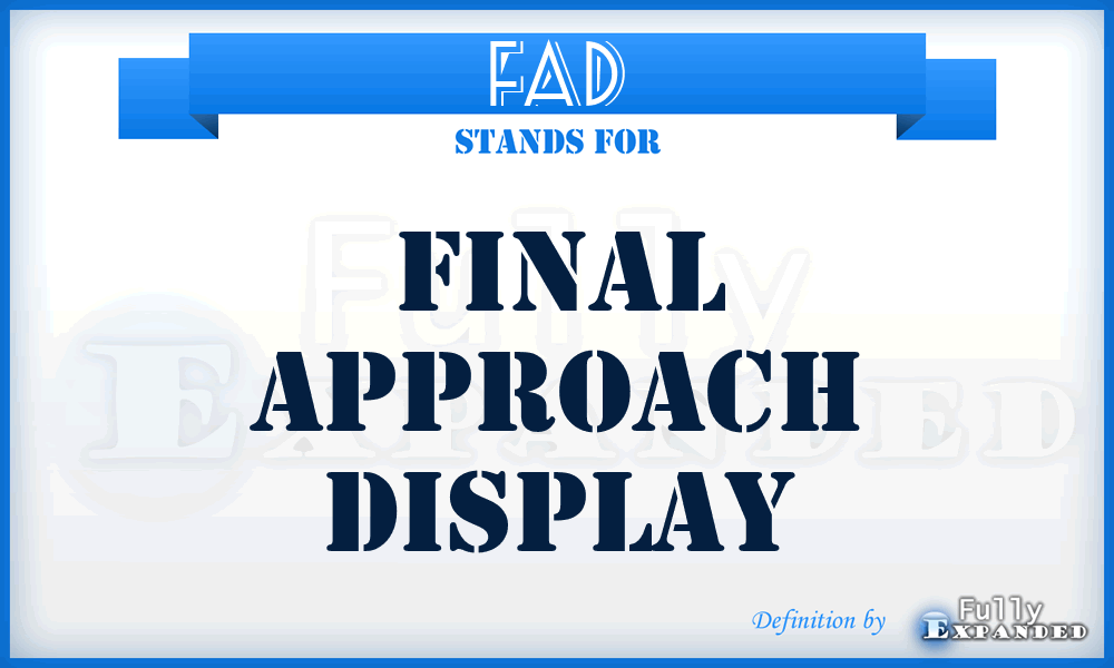 FAD - Final Approach Display