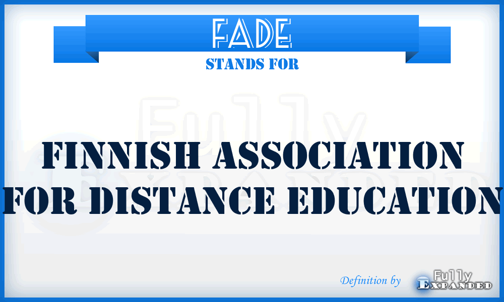 FADE - Finnish Association for Distance Education