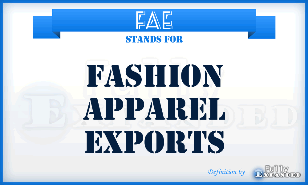 FAE - Fashion Apparel Exports