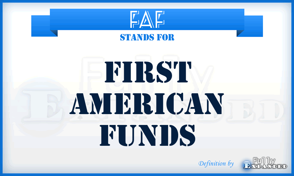 FAF - First American Funds