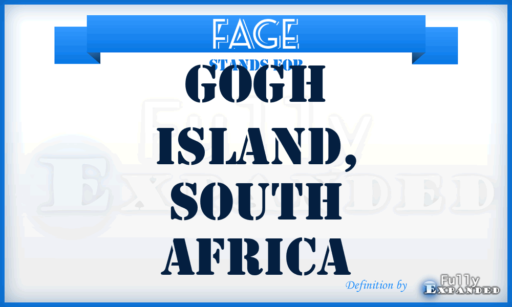 FAGE - Gogh Island, South Africa