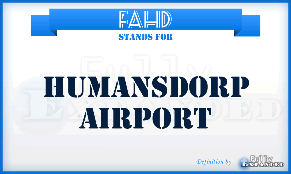FAHD - Humansdorp airport