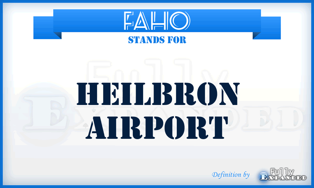FAHO - Heilbron airport