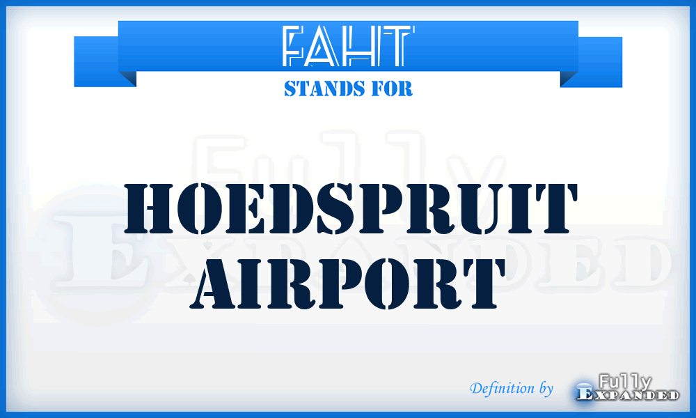 FAHT - Hoedspruit airport