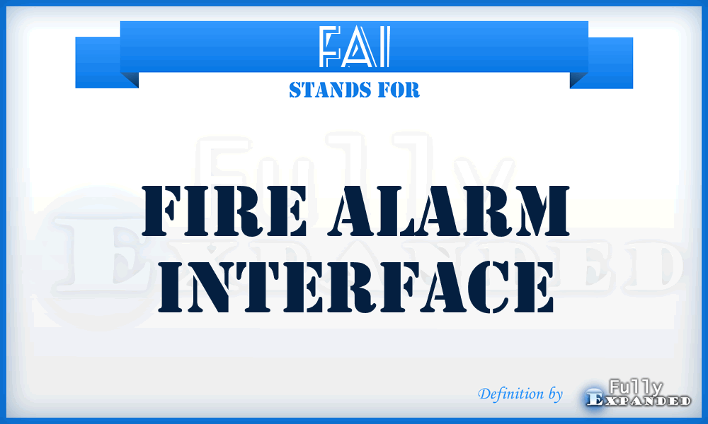 FAI - Fire Alarm Interface