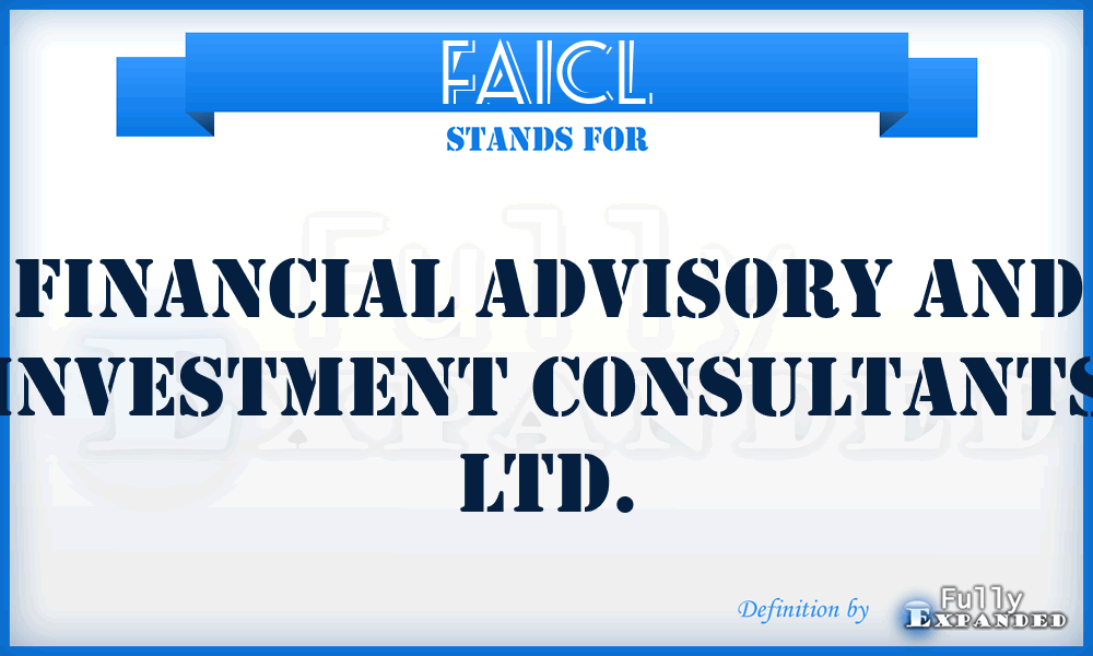 FAICL - Financial Advisory and Investment Consultants Ltd.