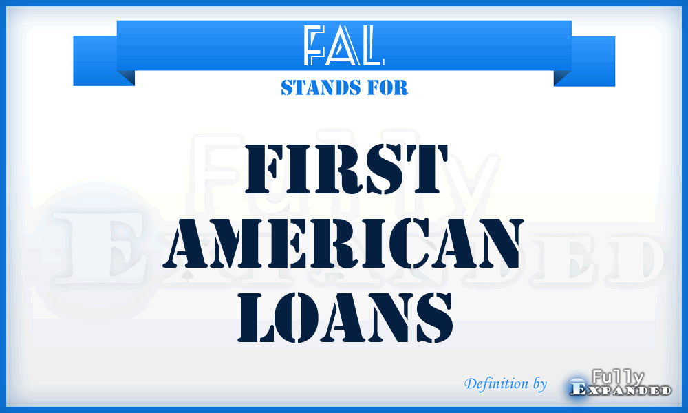 FAL - First American Loans