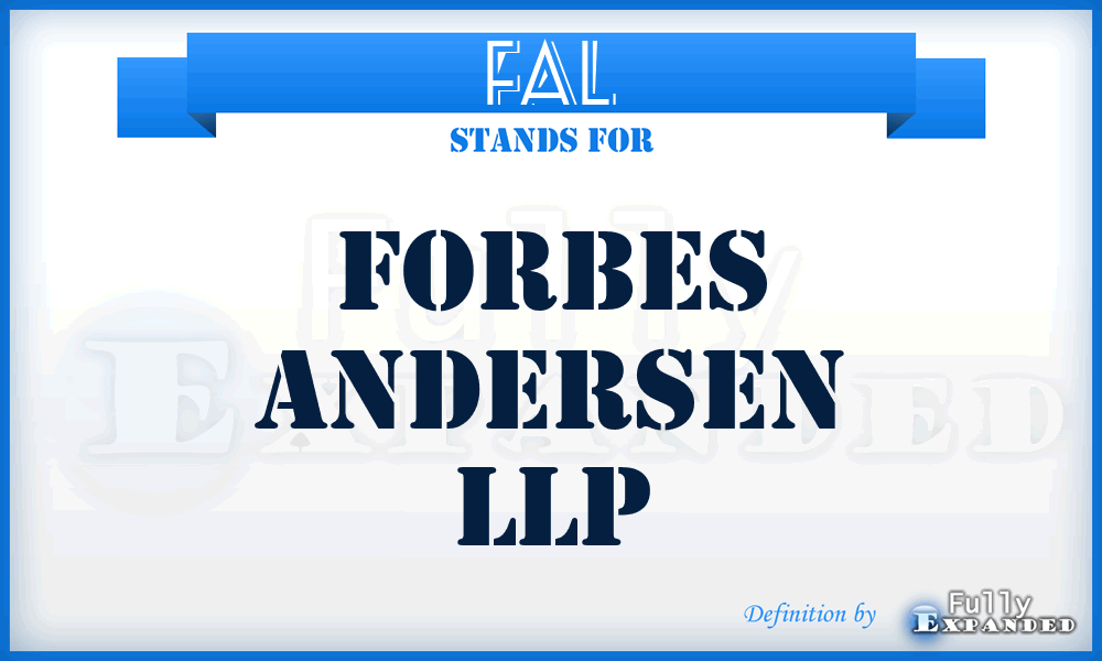 FAL - Forbes Andersen LLP