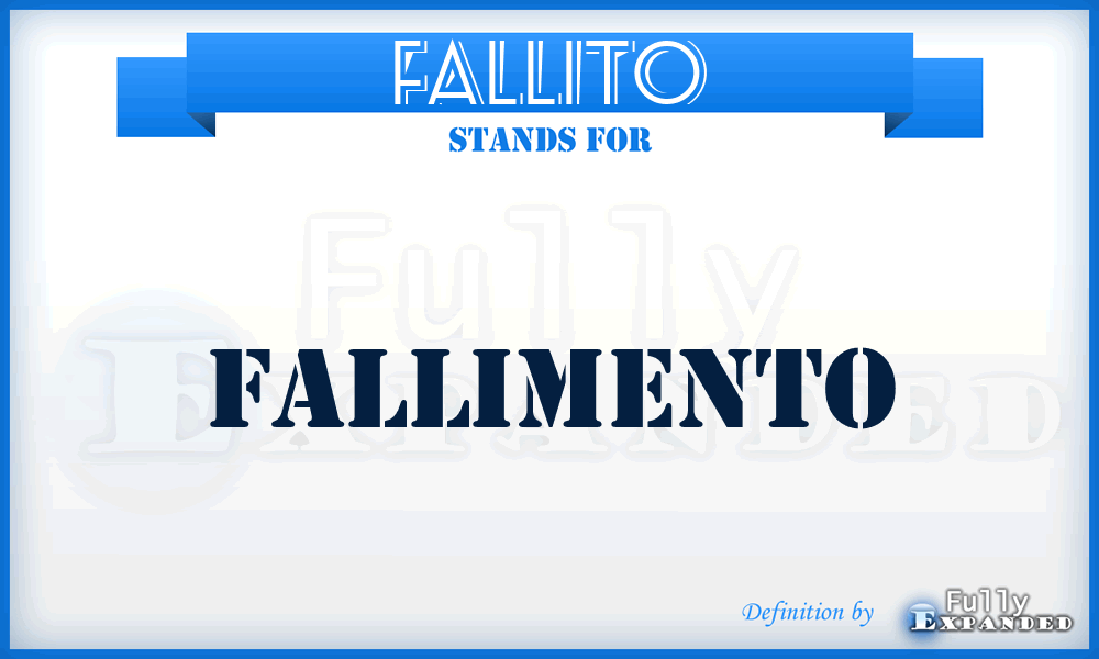 FALLITO - Fallimento