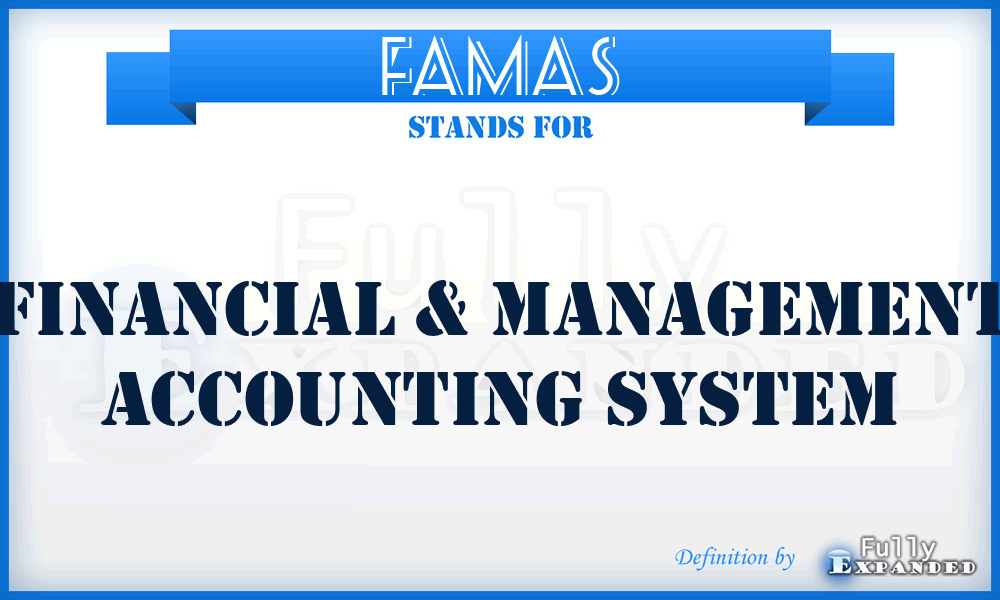 FAMAS - Financial & Management Accounting System