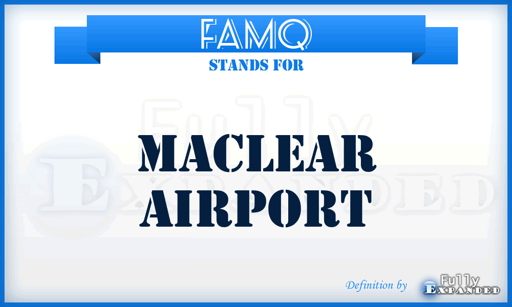 FAMQ - Maclear airport