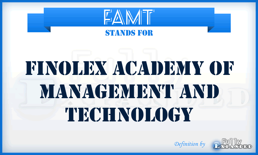 FAMT - Finolex Academy of Management and Technology