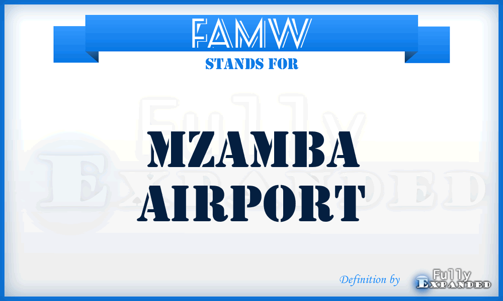 FAMW - Mzamba airport
