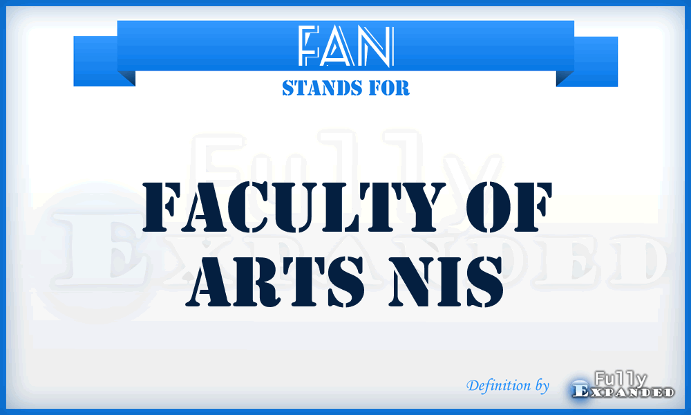FAN - Faculty of Arts Nis