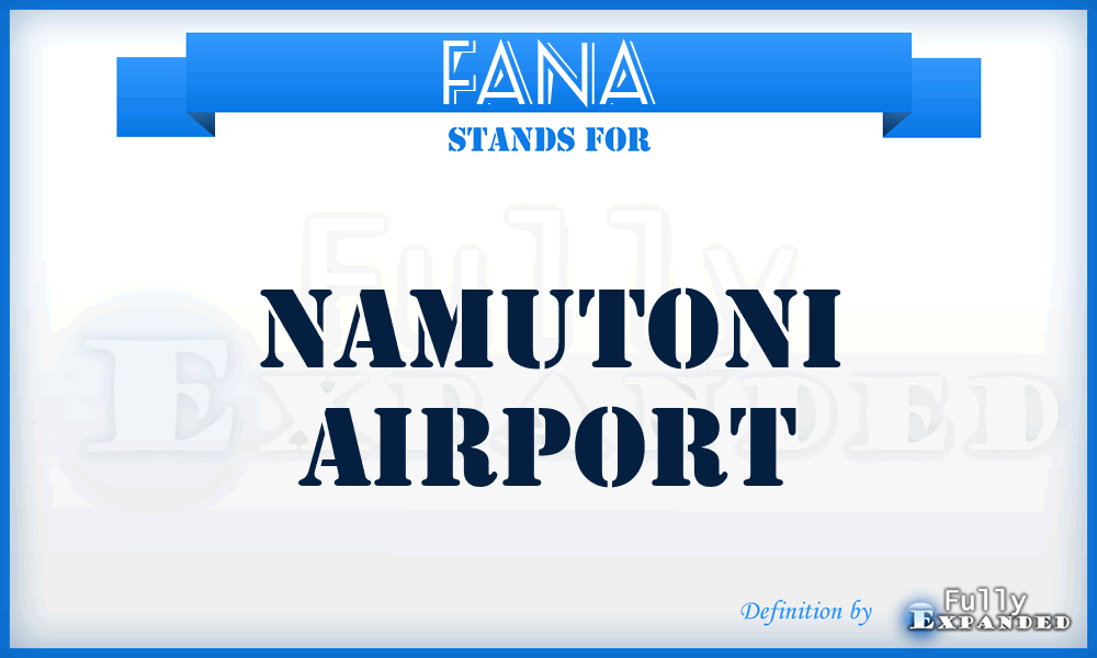 FANA - Namutoni airport