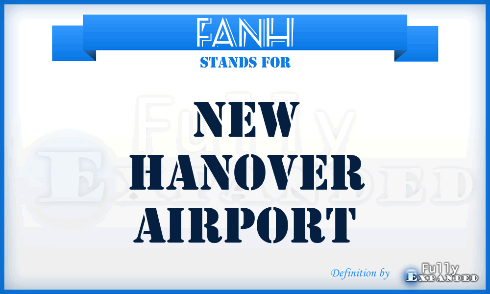 FANH - New Hanover airport