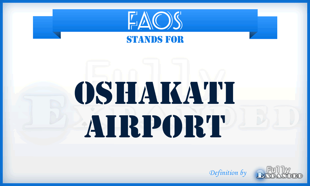 FAOS - Oshakati airport