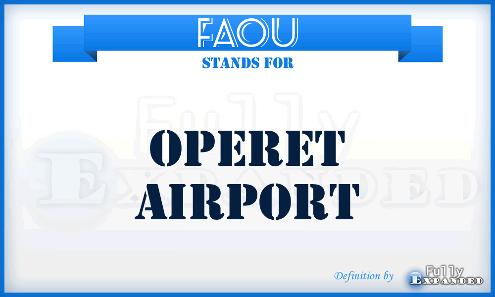 FAOU - Operet airport