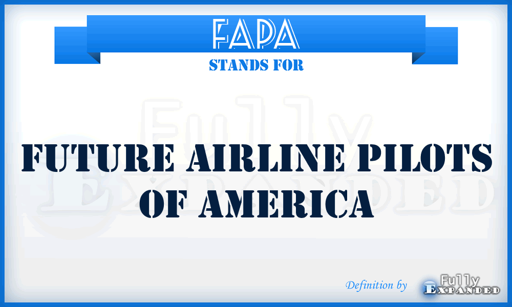 FAPA - Future Airline Pilots of America