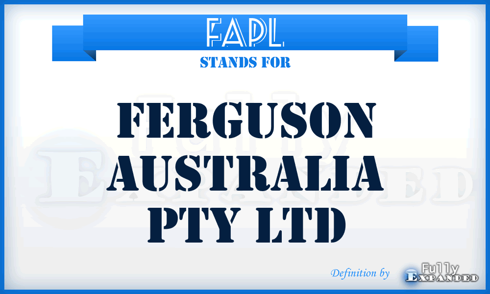 FAPL - Ferguson Australia Pty Ltd