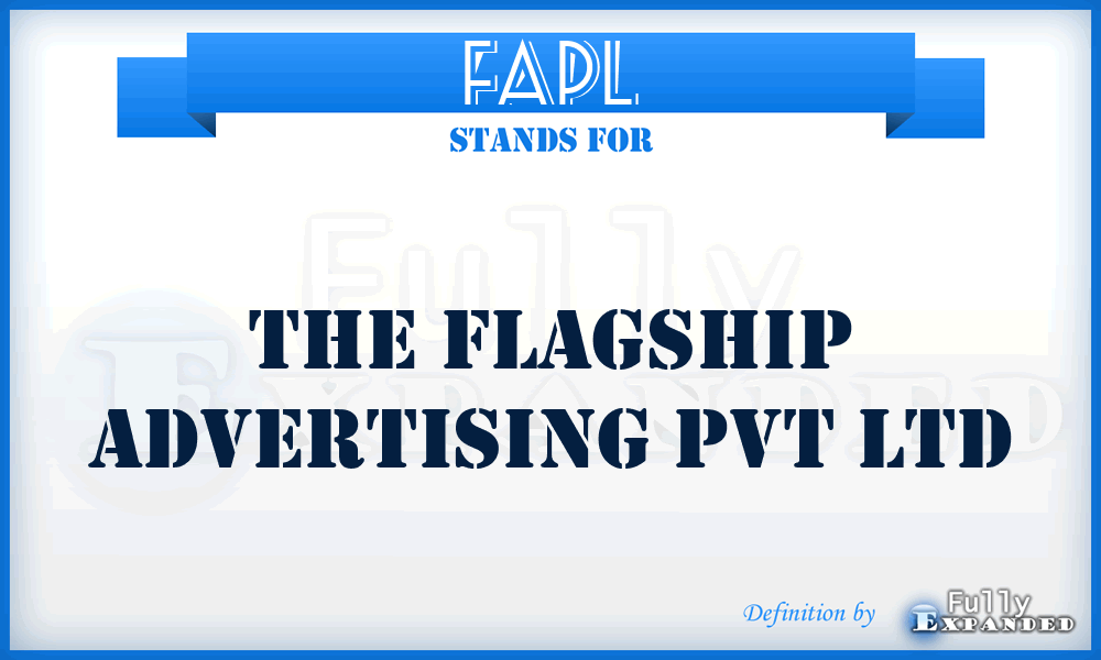 FAPL - The Flagship Advertising Pvt Ltd